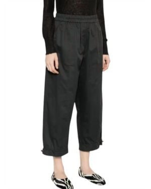 Psophia Lightweight Cropped Trouser - Black