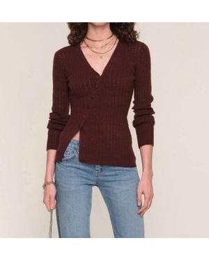Heartloom Lovett Asymmetric Button Top - Red
