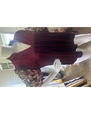 Thml Velvet V-Neck Top - Purple