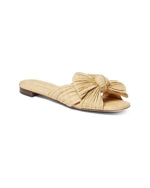 Loeffler Randall Daphne Natural Bow Slide - Metallic