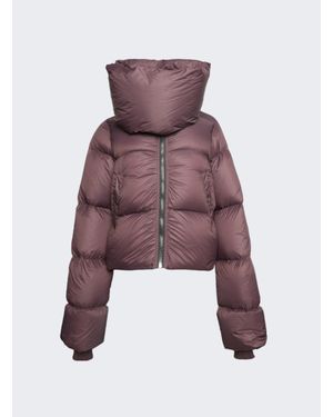 Rick Owens Funnel Neck Down Jacket - Red