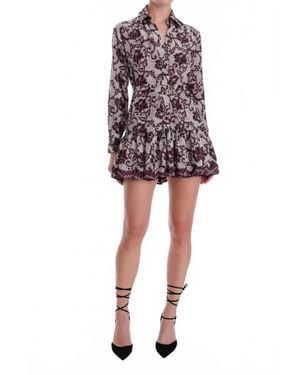 Karina Grimaldi Pilar Lace Print Mini Dress - Multicolor