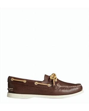 Sperry Top-Sider 2 Eyelet Hand Stitched Boat Shoes - Brown