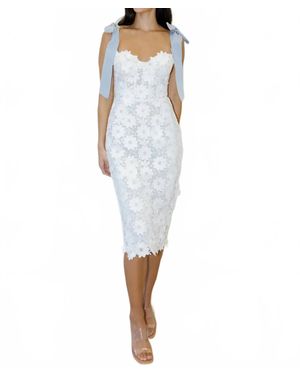Watters Ambrosia Midi Dress - Blue