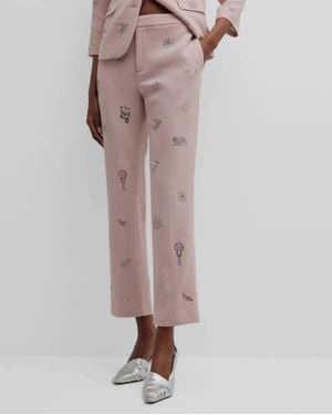 Libertine Victorian Pins Narrow Leg Trouser - Pink