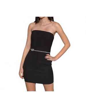 DALIDA AYACH Strapless Short Dress With Belt - Black