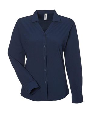 CORE365 Ultra Uvp Long Sleeve Marina Shirt - Blue