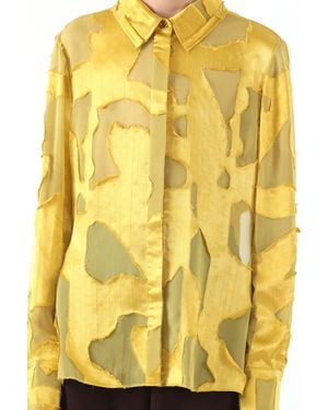 Jason Wu Abstract Fil Coupe Button Down Shirt - Yellow