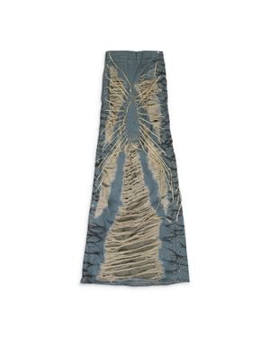 Who Decides War Laced Window Maxi Skirt - Blue