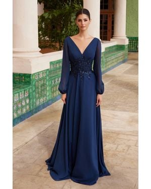 Nox Anabel Long Sleeve Gown - Blue