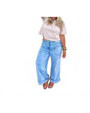 Blakely Clover Front Pocket Jeans - Blue
