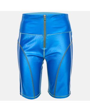 All Access Seam Shine Jersey Ultra High Rise Biker Shorts - Blue
