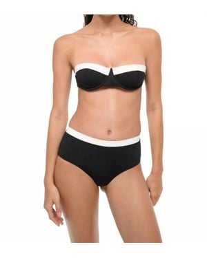 STAUD Devon High Rise Classic Bikini Bottom - Black