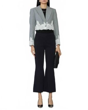 LoveShackFancy Icarus Cropped Jacket - Black