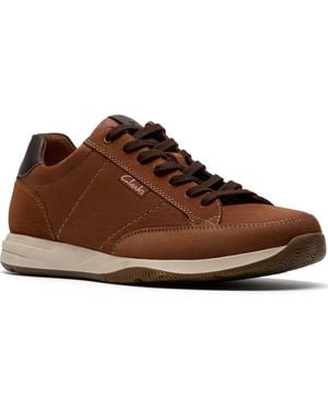 Clarks Townview 26184717 Sneakers Tan Leather Athletic Sneaker Shoes Mew886 - Brown