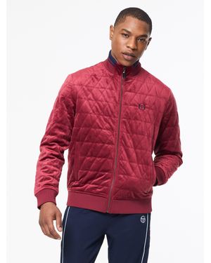 Sergio Tacchini Redi Quilted Velour Bomber Jacket