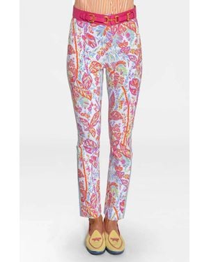 Gretchen Scott Vintage Vine Gripeless Pull On Pants - Red