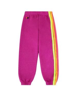 Aviator Nation Kids 5 Stripe Sweatpants - Pink