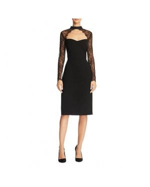 Alice + Olivia Helga Lace Cutout Dress - Black