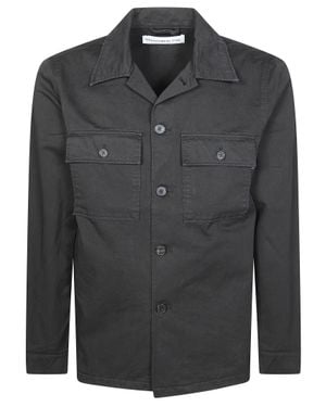 Department 5 Boxy Cotton Shirt Jacket - Black