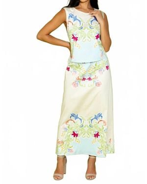 Alden Adair Maggie Midi Skirt - Metallic