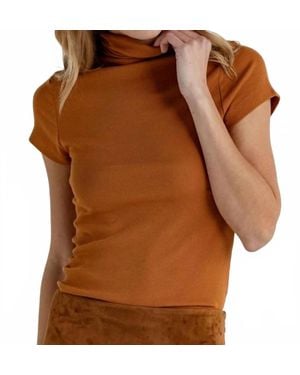 Sundays Archer Turtleneck Tee - Brown