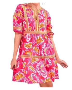 Gretchen Scott Border Dress - Red