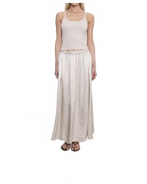 Enza Costa Textured Satin Celeste Skirt - White
