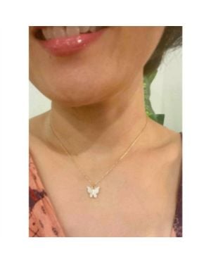 Ellison+Young Beauty Of Nature Butterfly Charm Necklace - Brown