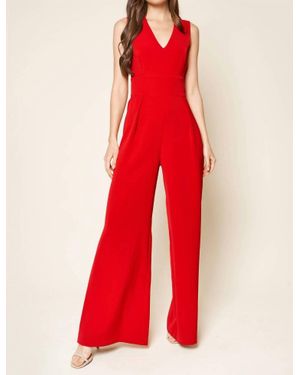 Sugarlips Klara Wide Leg Jumpsuit - Red