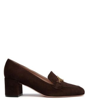 Bally Tone Embellishment Suede Pumps - Brown