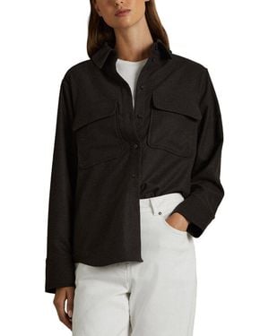 Reiss Amelie Shacket Shirt - Black