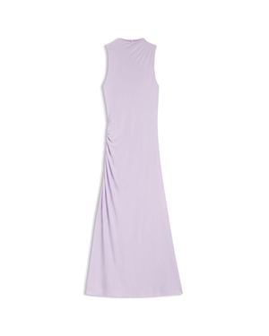 BOSS Slim-Fit Jersey Dress With Gathered Details - Purple