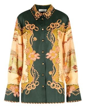 Zimmermann 'Valiant' Silk Shirt - Metallic