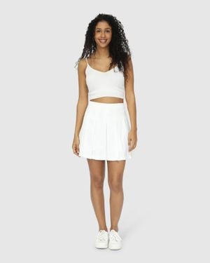 Belle & Bloom Palm Breeze Tennis Skort - White