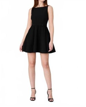 French Connection Azra Twill Low Back Mini Dress - Black