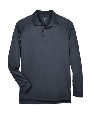 Harriton Advantage Long Sleeve Tactical Polo - Blue