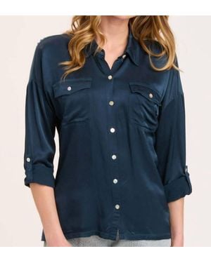 XCVI Ludolf Button-Up Top - Blue