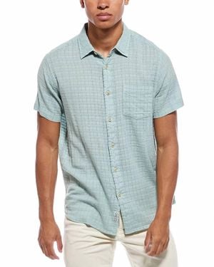 Grayers Bamboo Dobby Short Sleeve Shirt - Blue