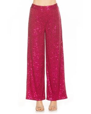 Alexia Admor Illy Sequin Pants - Red