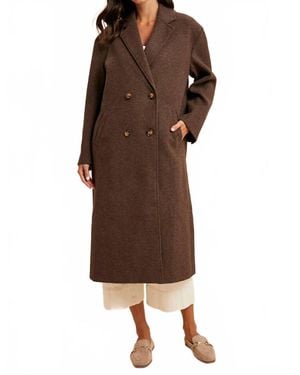 In-Loom Carrie Felted Duster Coat - Brown