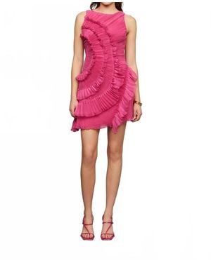 AMUR Emilia Cascade Mini Dress - Red