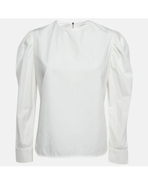 Sandro Cotton Puff Sleeves Top - White