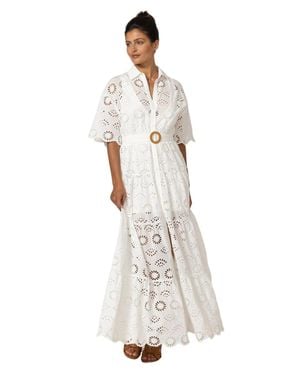 Miss June Gardenia Long Dress - White