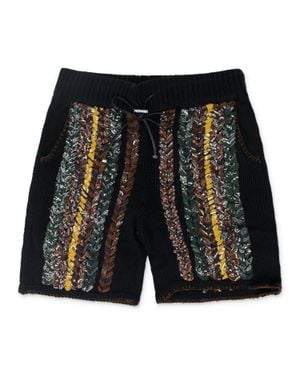 Amiri Braided Bandana Shorts - Black