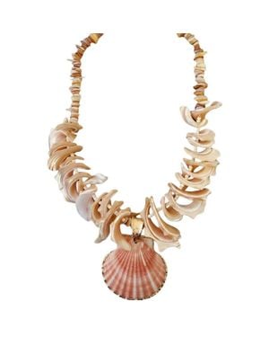 Bijoux Envie Siesta Key Shell Pendant Necklace - Metallic