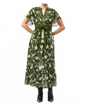 Beyond By Vera Leni Midi Dress - Green