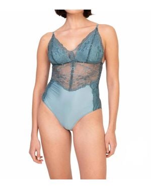 Oh!Zuza See Through Lace Bodysuit - Blue
