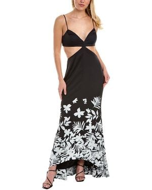 AMUR Adalia Cutout Midi Dress - Black