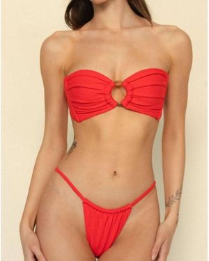 Montce Brasil Scrunch Bikini Bottom - Red